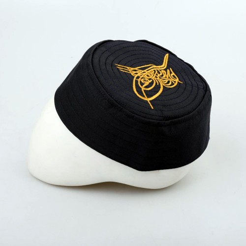 Takke - Tuğra Nakışlı Siyah